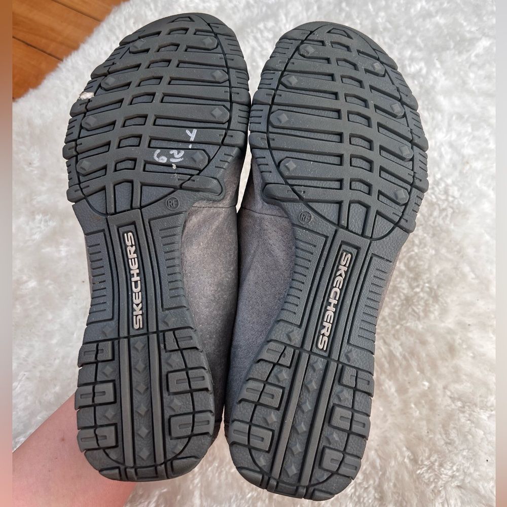 Skechers Gray Perforated Slip-On Loafers - Picture 9 of 14